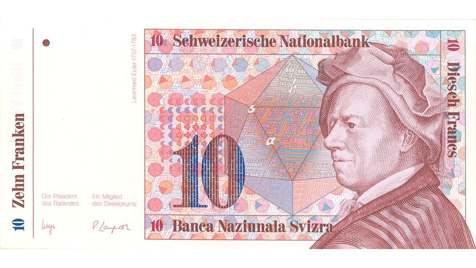 7. Banknotenserie 1984, 10-Franken-Note, Vorderseite
