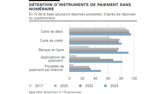 Détention d’instruments de paiement sans numéraire 
