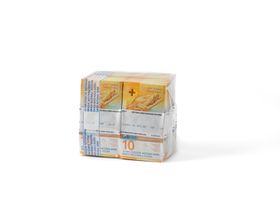 Mazzette di banconote in confezione sigillata