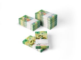 Liasses de billets, recto et verso