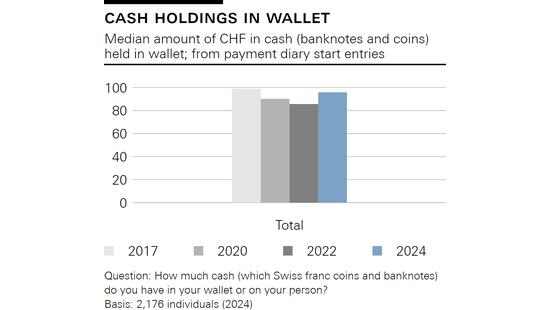 Cash holdings in wallet