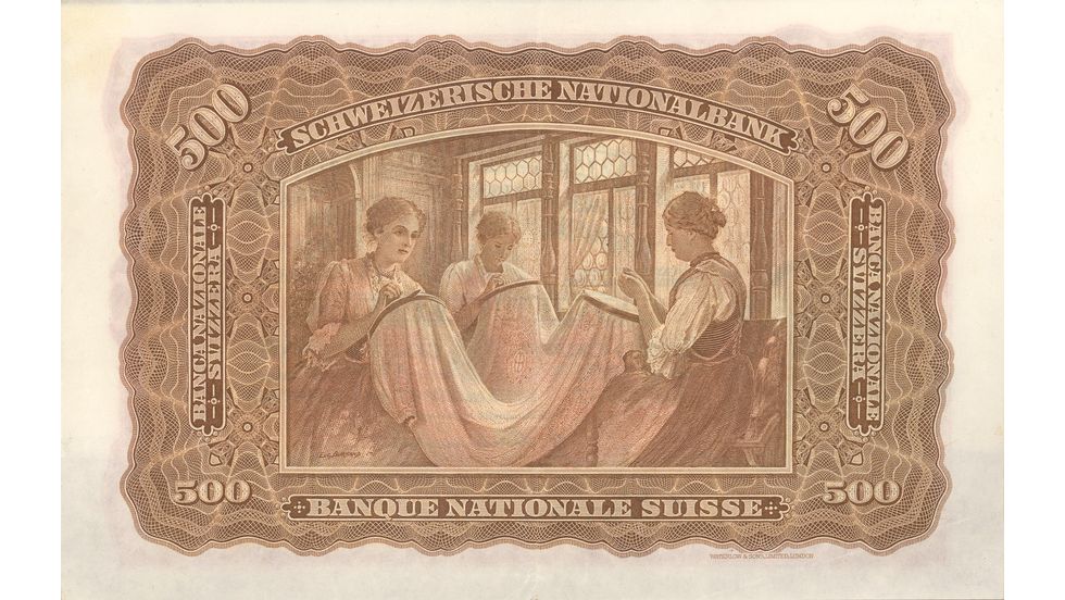 2ème série de billets 1911, Billet de 500 francs, verso