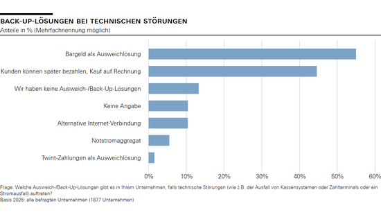 Back-up Lösungen bei technischen Störungen