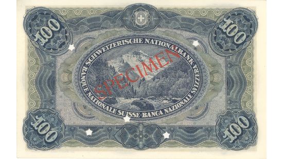 3ème série de billets 1918, Billet de 100 francs, verso