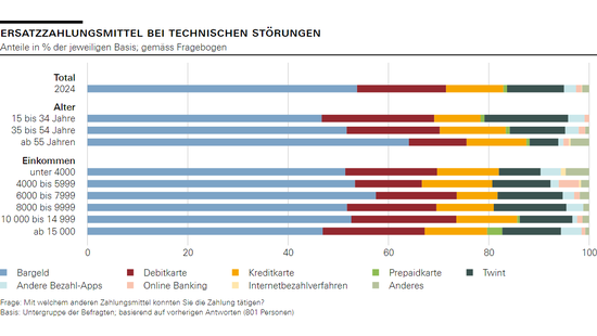 Ersatzzahlungsmittel bei technischen Störungen