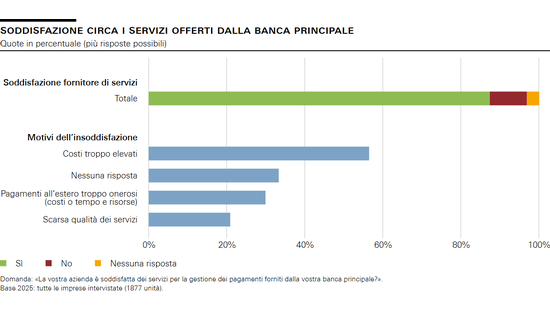 Soddisfazione circa i servizi offerti dalla banca principale
