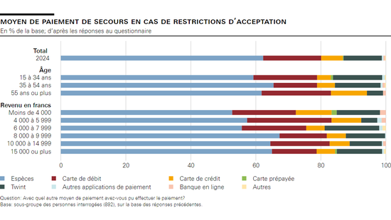 Moyen de paiement de secours en cas de restrictions d’acceptation 