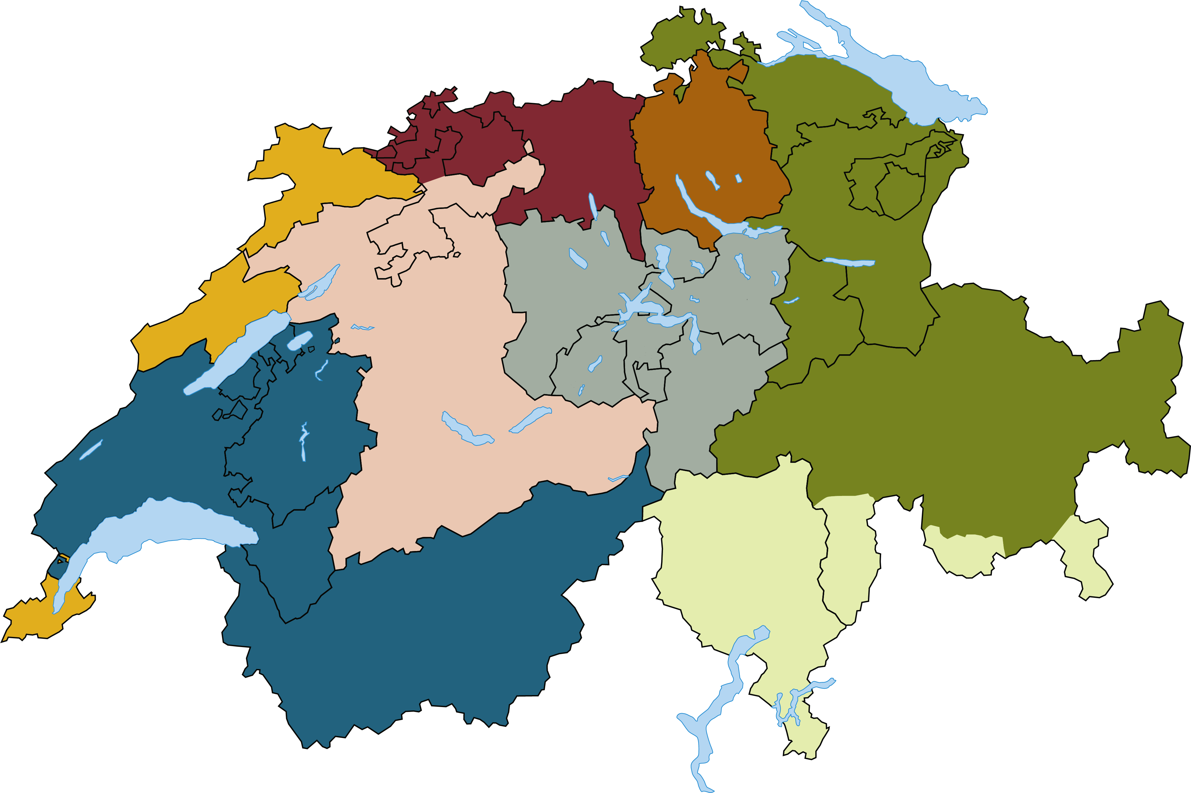 Regionenaufteilung