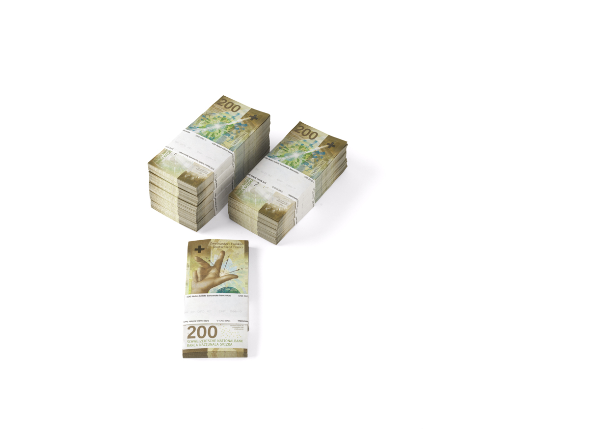 Notenbündel 200-Franken-Note