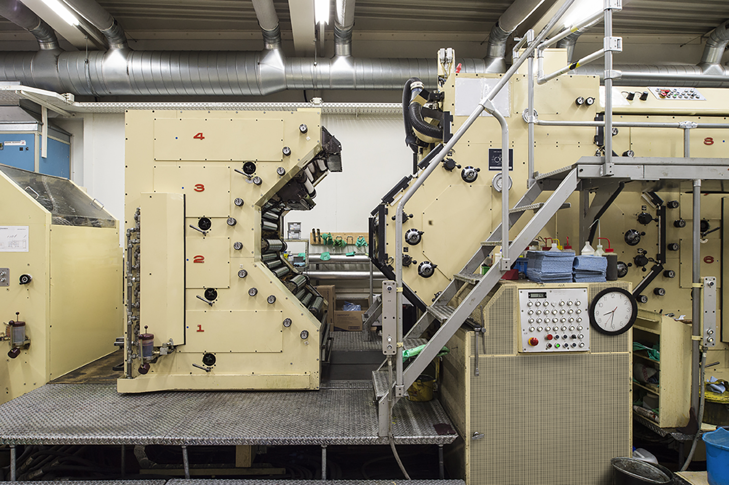 Open offset printing press